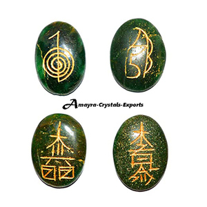 Gemstone Blood Stone Engraved Reiki <b>Set</b> Handmade Stone Healing Wholesale Buy Online Amayra <b>Crystals</b> Exports India Waterproof - Product Image 5
