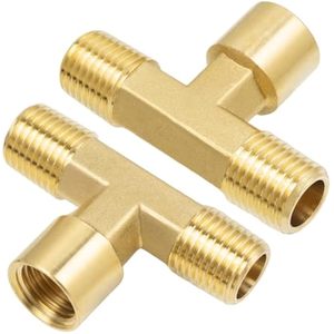 Conector en T de Latón, Rosca Macho NPT de 4 Pulgadas, Cabeza Hexagonal, Accesorio para Tuberías de Suministro de Agua - Product Image 4