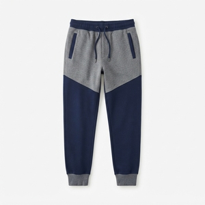 Custom Colorblock Heavyweight <b>Fleece</b> <b>Joggers</b> Wholesale Cotton Rich Winter Sweatpants for Men - Product Image 4