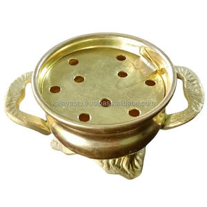 Quemador de resina de incienso de caldero de latón con semillas de carbón de madera aromaterapia ambiente Bakhoor quemador características perfumadas - Product Image 1