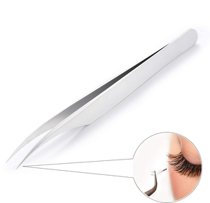 Pince à cils la plus vendue en gros, à pointe fine et lisse, pour extensions de cils, usage en salon de beauté, pince à cils cosmétique OEM - Product Image 4