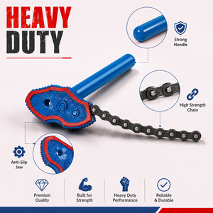 Clé à chaîne robuste pour tuyaux, clé à chaîne industrielle pour filtres à huile et raccords de tuyauterie, outil de réparation professionnel pour atelier de maintenance mécanique - Product Image 4