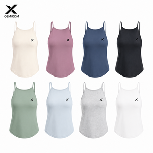 Camisetas sin mangas de color sólido para mujer X Sports City, cuello redondo, transpirables, estilo deportivo minimalista, longitud regular, OEM/ODM - Product Image 1
