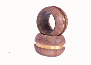 Anillos de Servilleta de Madera Redondos con Diseño Tradicional, Duraderos, de 4.5 cm, Decoración para Mesa de Boda - Product Image 5