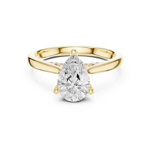 Collier pendentif en or jaune avec diamant de laboratoire taille poire pour femme, bijoux fins élégants, fournisseur de bijoux sur mesure en gros - Product Image 2