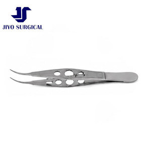 Premium Jiyo Surgical Co. Moody Fixation Forceps MP-4568 4 3/8 Inch Curved Left 0.5mm 1x2 <b>Teeth</b> Locking Mechanism Flat 3-Hole - Product Image 6