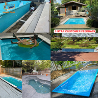 Piscine/Spa de Nage Extérieur en Fibre de Verre Taille Familiale, Coque de Conception Personnalisée, Installation Hors Sol ou Enterrée, pour la Vente
