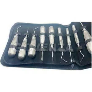 Ensemble d'instruments de chirurgie dentaire manuels de qualité supérieure avec curette Gracey et élévateur radiculaire en acier inoxydable CE - Product Image 5
