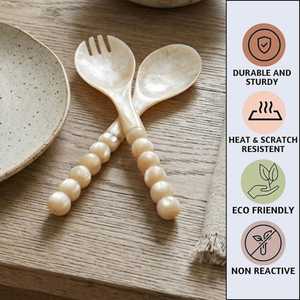 Ensemble de cuillères et fourchettes à salade en résine, taille et couleur personnalisées, produits artisanaux de haute qualité fabriqués en Inde pour une utilisation à la maison et en cuisine - Product Image 6
