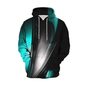 <b>Men's</b> Heat-Transfer Printed Fleece Pullover Style Casual Streetwear Custom Logo Design Long Sleeves Side Pocket <b>Hoodie</b> 3D - Product Image 1