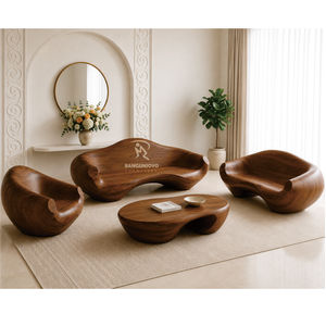 solid wood living room sofa set for living room - Product Image 2