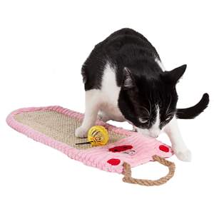 Rascador para Gatos Ecológico y Natural de Sisal y Yute, Alfombra Colgante para Gatos con Juguete - Product Image 5