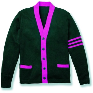 Make Your Custom Good Quality V-Neck for Sorority/Fraternity/Schools/Colleges/Universities Logo Knitted <b>Cardigans</b> <b>Sweaters</b> - Product Image 4