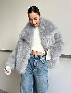 เสื้อโค้ทขนสุนัขจิ้งจอกแท้สำหรับผู้หญิง ฤดูหนาว ผลิตจากโรงงานโดยตรง รับผลิตตามสั่ง ขายส่ง - Product Image 3