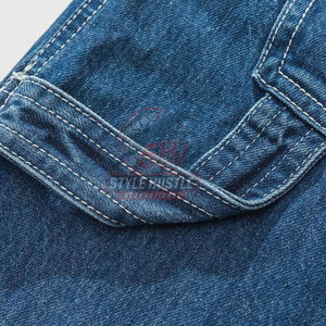 Pantalones de hombre transpirables al por mayor con MOQ bajo, diseño personalizado, jeans holgados lavados de última moda para venta en línea - Product Image 6
