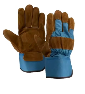 Gants de travail de sécurité en cuir de vachette de haute qualité, résistants à l'abrasion, confortables et robustes, pour la protection personnelle - Product Image 1