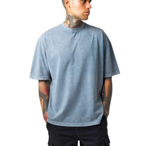 T-shirt personnalisé avec logo, 260 GSM, coupe ample, 100% coton, épaules tombantes, coupe courte, taille plus, pour hommes - Product Image 5