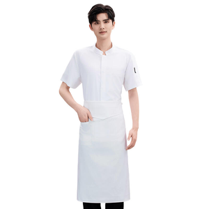 เสื้อเชฟแบบยูนิเซ็กซ์สั่งทำพร้อมโลโก้ แบรนด์ Touchhealthy ผ้าถัก พิมพ์ลายด้วยความร้อน แขนสั้น สำหรับร้านอาหารและบาร์ ขายส่ง - Product Image 1