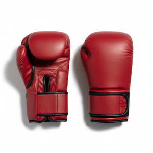 Gants de boxe en cuir de qualité professionnelle avec fermeture auto-agrippante - Équipement de sparring et d'entraînement respirant et personnalisable pour adultes unisexes - Product Image 1