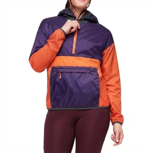 Custom <b>Half</b> <b>Zip</b> Pullover Windbreaker <b>Jacket</b> Lightweight Water Resistant Nylon Anorak Outdoor Sports Casual Streetwear OEM - Product Image 1