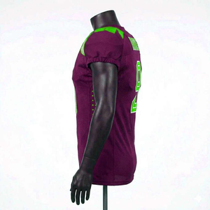 Camiseta de Fútbol Americano Personalizada para Hombre, Número 9 Verde, Sublimada, de Malla Transpirable, Manga Corta, Ajuste Atlético, para Verano - Product Image 2