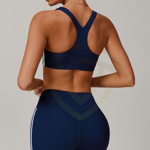 สปอร์ตบราดีไซน์ใหม่สำหรับผู้หญิง พร้อมโลโก้ด้านหน้า รองรับระดับปานกลาง เหมาะสำหรับโยคะและฟิตเนสในยิม - มีทุกขนาด - Product Image 6