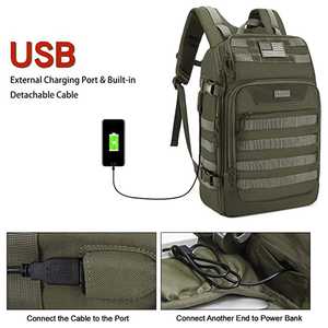 กระเป๋าเป้สะพายหลังสำหรับผู้ชายและผู้หญิงแนวยุทธวิธีดีไซน์ใหม่ทนทานโพลีเอสเตอร์กันน้ำกันแมลงสำหรับเดินป่าเป้สะพายหลัง Molle - Product Image 6