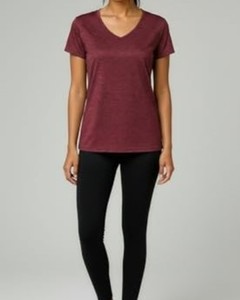 Camiseta de Mujer 2026, Superventas, Negra, Cuello Redondo, Manga Corta, Tejido Sólido de Secado Rápido, Corte Regular, Informal, para Todas las Temporadas, 100% Poliéster - Product Image 6