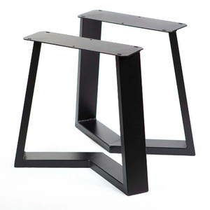 <b>Console</b> Table legs 86cm tall 31cm wide 1 Pair Counter Height Diamond Shape Metal <b>Black</b> Table Legs - Product Image 5