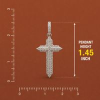 Pendentif de luxe en argent 925 avec motif croix, serti de moissanite VVS, style hip-hop, pour homme, cadeau pour rappeur