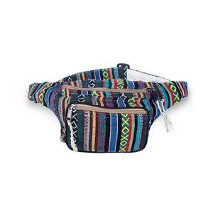 กระเป๋าคาดเอวผ้าป่านยูนิเซ็กส์สายรัดปรับระดับได้สไตล์วินเทจสำหรับออกกำลังกายกลางแจ้งและเดินทางพร้อมซิป - Product Image 5