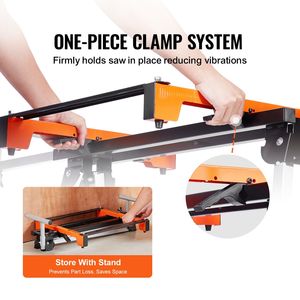 Supporto per troncatrice pieghevole in acciaio con capacità di carico di 300 libbre per macchine per seghe in legno - Product Image 5