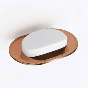 GLOSSY TOUCH ART Jabonera Minimalista de Latón Dorado, Soporte Metálico Portátil para Baño y Hogar - Product Image 2