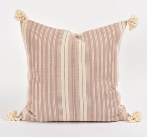 Housse de coussin en coton rayé style bohème pour la décoration du canapé, housse de coussin en coton rayé bohème, taie d'oreiller décorative, faite à la main - Product Image 1