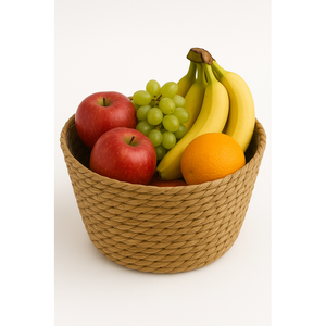 Panier de rangement en jonc de mer tissé élégant avec un design personnalisé - Product Image 1