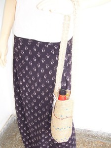 Meilleur prix – Sacs à cordon Lowellcraft vintage en jute biodégradable, durables, réutilisables, unisexes, à fermeture éclair géométrique - Product Image 4