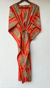 Caftán sin mangas de algodón con estampado digital, ligero, informal, de verano, estilo bohemio, floral, para mujer, ropa de resort, maxi Naaz - Product Image 3