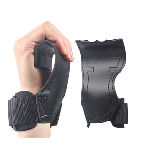 Poignées de paume réglables pour l'exercice, soutien des mains, haltères, gymnastique, poignées de paume OEM en cuir jaune sans doigts - Product Image 5