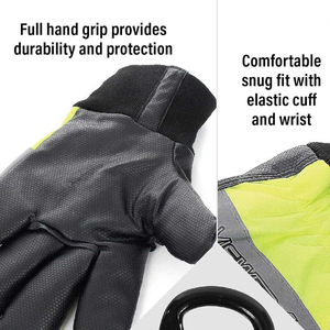 Guantes de Seguridad de Alta Visibilidad Reflectantes Antideslizantes Resistentes al Viento para Trabajo al Aire Libre Unisex Guantes de Cuero de Invierno - Product Image 3