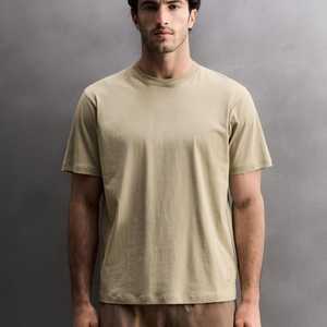 Camiseta de Jersey Casual para Hombre, Cuello Redondo, Corte Holgado |   Camiseta de Manga Corta, 100% Algodón, Transpirable, 320g, Corte Cuadrado |   Camiseta al por Mayor OEM/ODM - Product Image 5