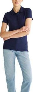 Camiseta Polo de Punto de Manga Corta Rosa Claro para Mujer, Fabricada Bajo Demanda, Color Sólido, Largo Regular, ODM - Product Image 5