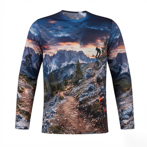เสื้อเจอร์ซีย์จักรยานเสือภูเขาแบบแห้งเร็ว น้ำหนักเบา พิมพ์ลายดิจิตอลไร้รอยต่อ ผลิตจากโพลีเอสเตอร์ 100% สำหรับผู้ชาย - สำหรับการแข่งขันดาวน์ฮิลล์และเอ็มเอ็กซ์ - Product Image 2