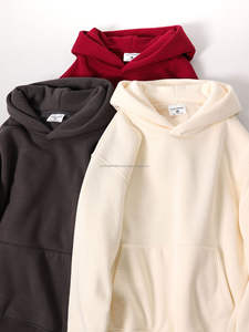 เสื้อฮู้ดผ้าฟลีซหนานุ่มสำหรับผู้ชายและผู้หญิง สไตล์สตรีทแวร์ เสื้อฮู้ดแบบสวมหัว เสื้อฮู้ดเรียบง่าย เสื้อฮู้ดเนื้อหนา - Product Image 2