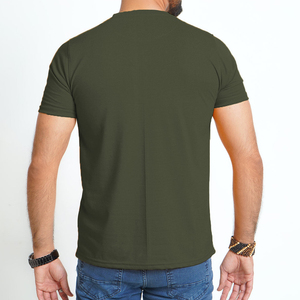Solid Men's T-Shirts Breathable Cotton Worsted Short Sleeve Tee Casual Crew Neck Everyday Wear for Training Streetwear for Long - Product Image 2