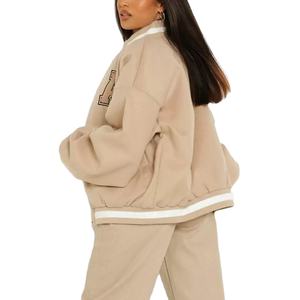 Vestes universitaires sur mesure pour femmes, grande taille, mode, décontractées, imperméables, lourdes, vêtements teints, vente en gros de vestes universitaires pour femmes - Product Image 5