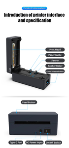 Imprimante d'étiquettes d'expédition thermique directe de 4 pouces avec garantie de deux ans, USB BT WIFI, compatible avec Windows, Android, IOS - Product Image 3