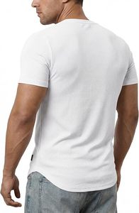Camiseta Henley de Cuello Redondo para Hombre, Manga Larga, Talla Grande, 100% Algodón Tejido, Transpirable, Ecológica, de Secado Rápido, Color Sólido Informal - Product Image 2