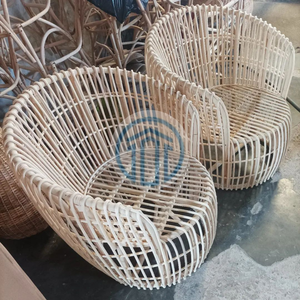 Fauteuil lounge en rotin naturel fait main, forme coquille, écologique, meilleur prix de gros, pour salon, d'un fabricant vietnamien. - Product Image 5