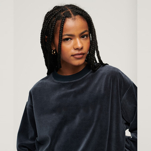 Sweat-shirt pour femme, nouvelle arrivée, design personnalisé, vente en gros OEM, tricoté, logo sur le devant, chaud, extensible, respirant, écologique - Product Image 3