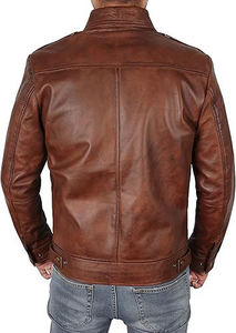 Crocodile Skin Embossed Vintage Style Autumn Season Canvas <b>Jacket</b> Coat 100 Percent Genuine Cowhide <b>Mens</b> <b>Leather</b> <b>Jacket</b> Wholesale - Product Image 3